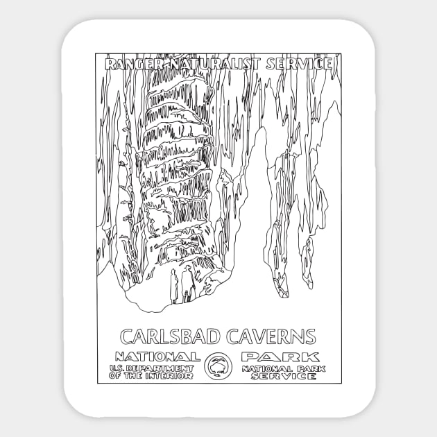 CARLSBAD CAVERNS Sticker by TheCosmicTradingPost